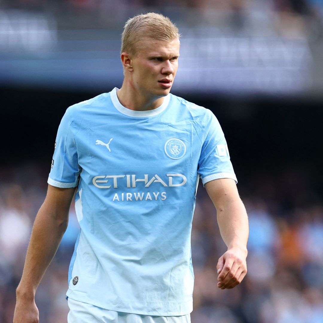 Erling Haaland durante un partido con el Manchester City